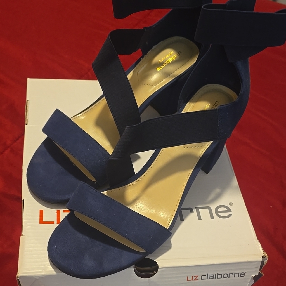 Liz Claiborne Women's Blue Strappy Heels